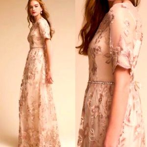 BHLDN Adrianna Papell Guilia Embroidered Dress 8